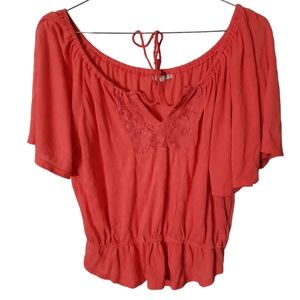 M Derek Heart Vibrant Orange off the shoulders blouse 🧡